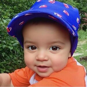 BazzyBears Nautical Swim Hat | Kids Sun Hat | swimsuit material | swim sunhat